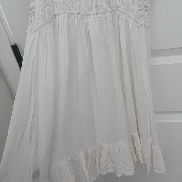 Raviya Medium Sleeveless Flutter-Hem Cover-Up Dress Swim White New Size Medium - Picture 8 of 10